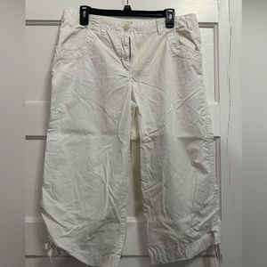 Women’s Izod White Drawstring Capris Size 12